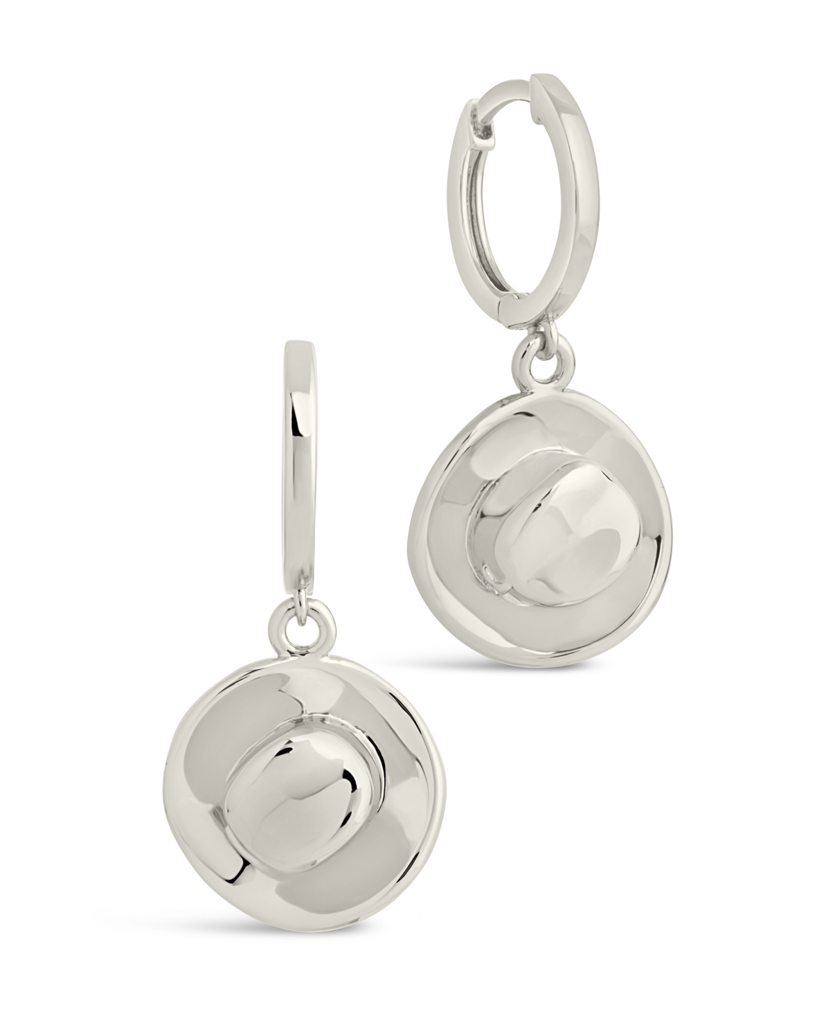 Laney Cubic Zirconia Cowboy Hat Micro Hoop Earrings - Silver