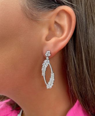 Gail Statement Cubic Zirconia Drop Earrings