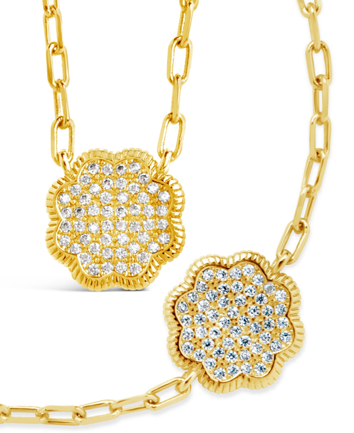 Sterling Forever Raemy Cubic Zirconia Rose Petal Matching Set In Gold