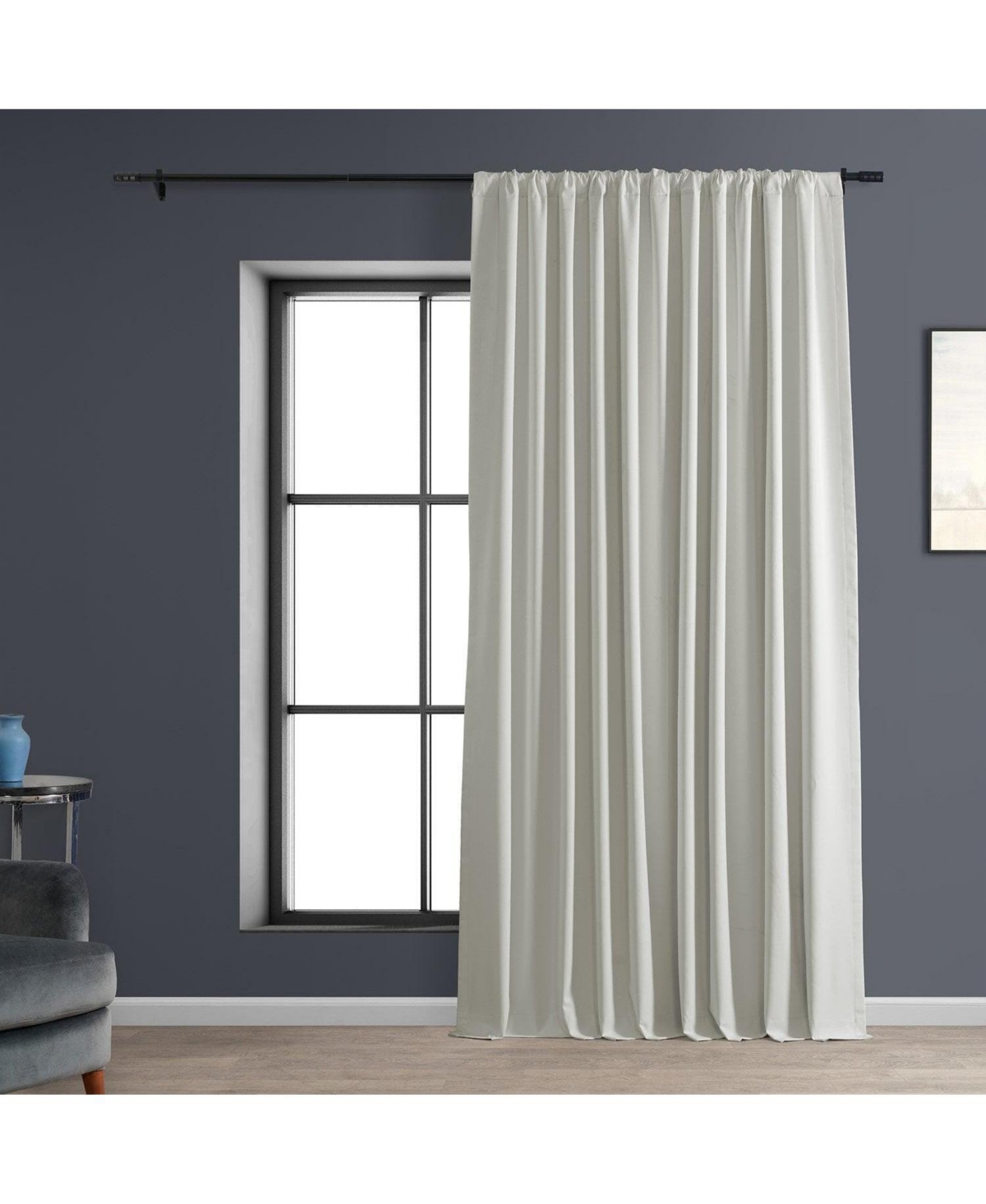 Shop Half Price Drapes Off White Extra Wide Performance Linen Hotel Blackout Curtain