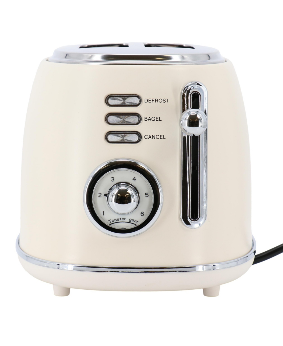 MegaChef 1.7 Quart Electric Tea Kettle and 2 Slice Toaster Combo in Matt Cream