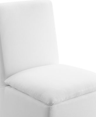 36" Wood Mara Stain-Resistant Fabric Dining Chair