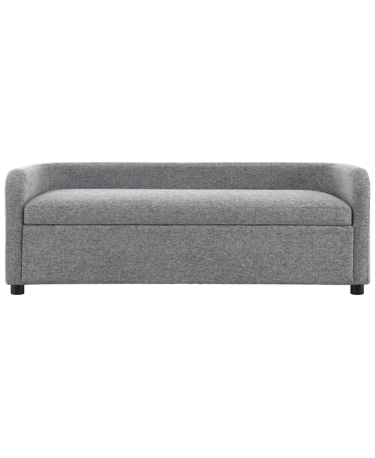 Abbyson Living 23.3" Wood Hadley Storage Settee In Gray