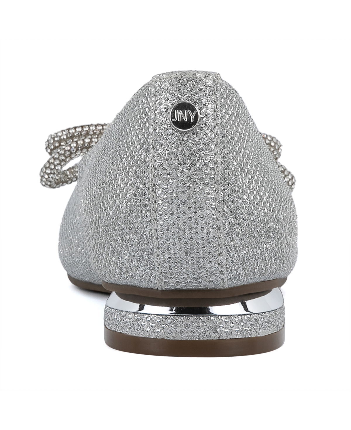 Jones New York Ambree Rhinestone-embellished Ballet Flats In Silver Glitter