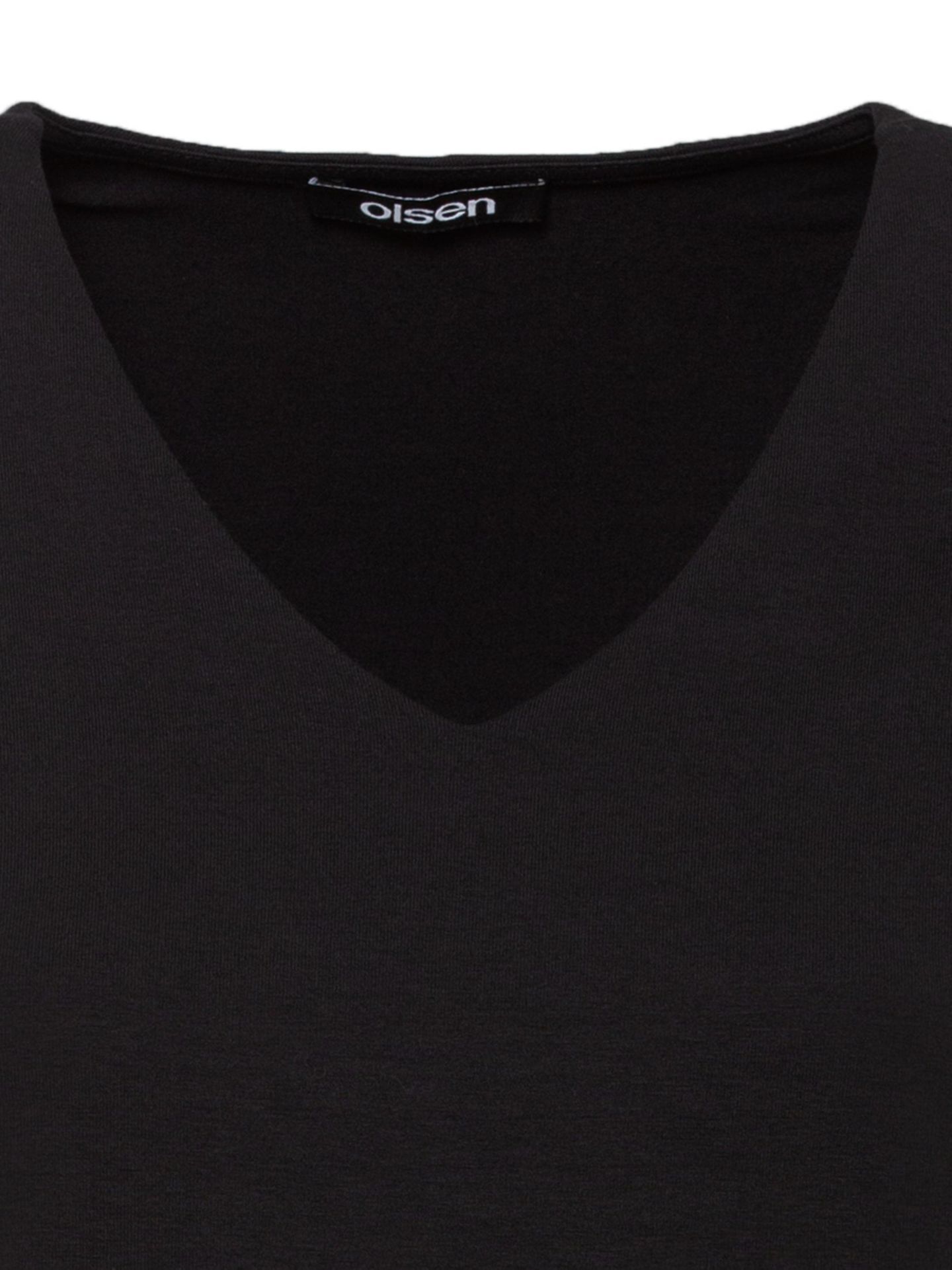 Женская футболка Olsen 3/4 Sleeve V-Neck, цвет: Чёрный — фото 5