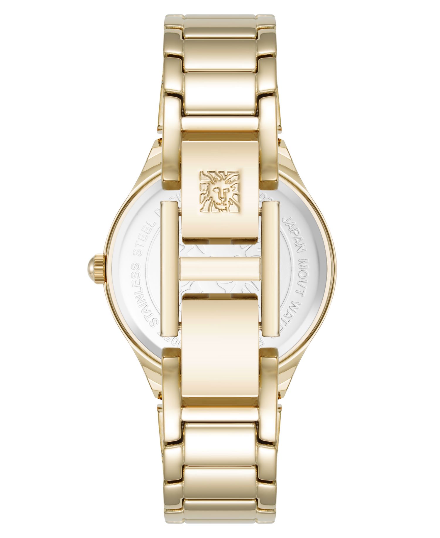 Women's Quartz Everyday Cushion Black and Gold-Tone Alloy Metal Bracelet Watch, 32mm