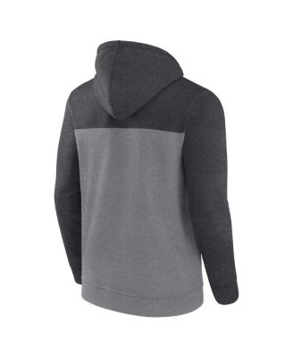 Men's Heather Gray New Orleans Saints Down and Distance Full-Zip Hoodie