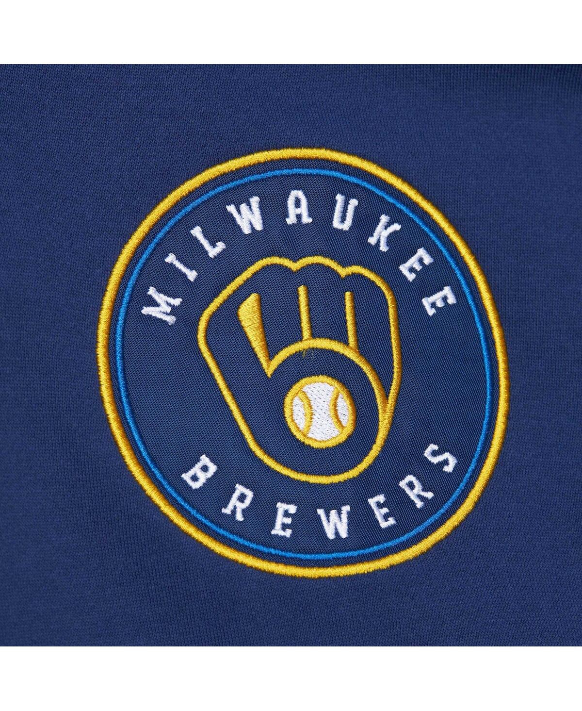 Mitchell & Ness Men's Navy Milwaukee Brewers Team Og 2.0 Current Logo Pullover Hoodie In Navy