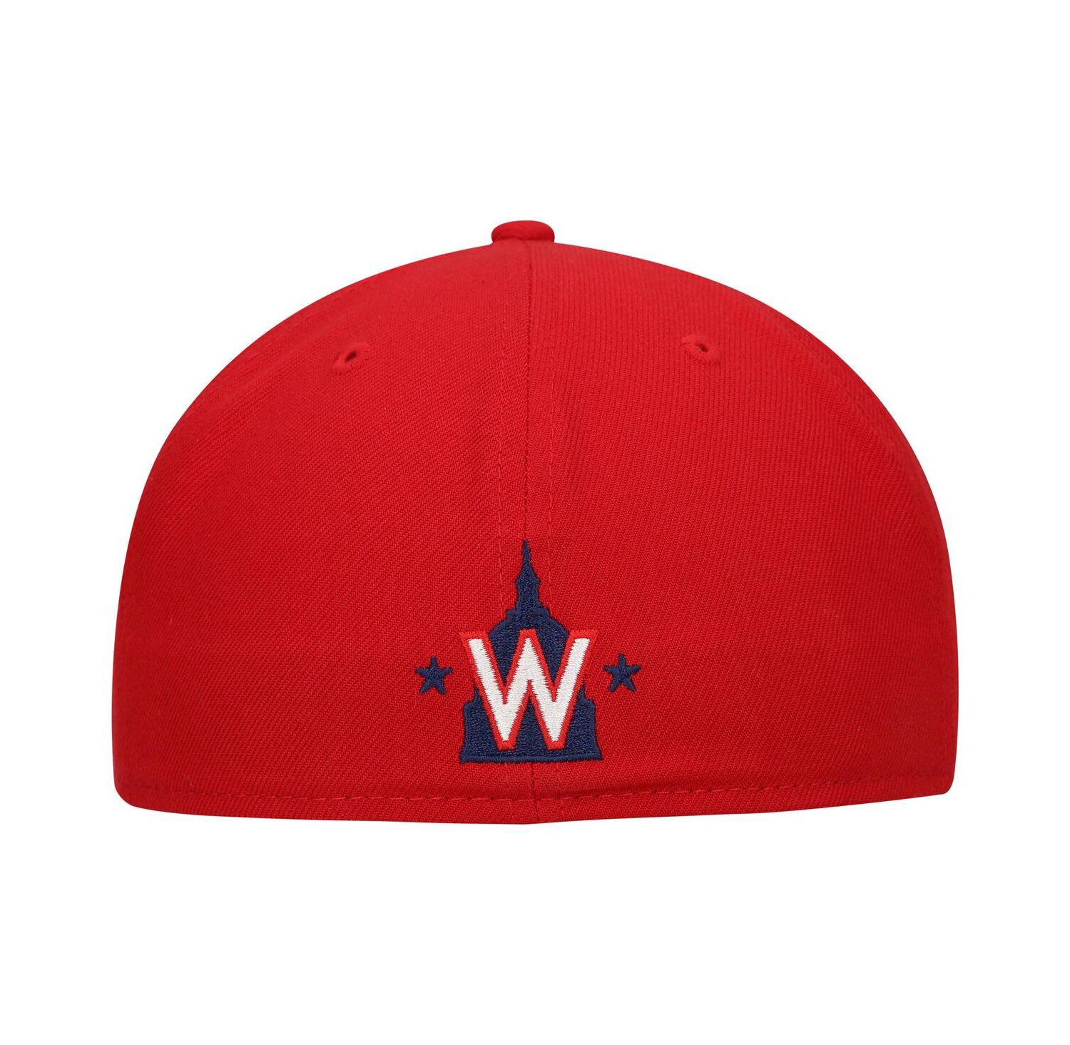Men's Red Washington Nationals Shadow Logo 59FIFTY Fitted Hat