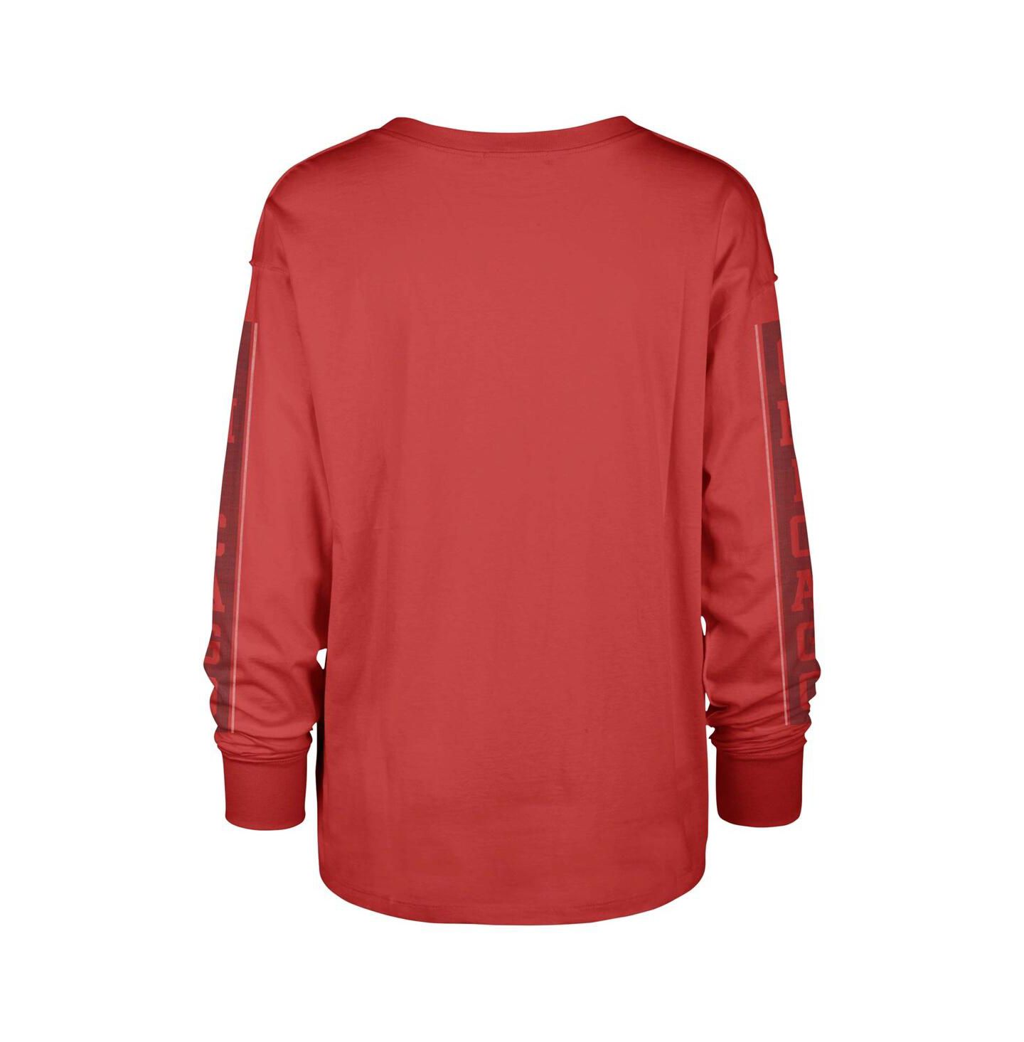 Женская футболка '47 Brand Red Chicago Bulls Tomcat Long Sleeve — фото 2