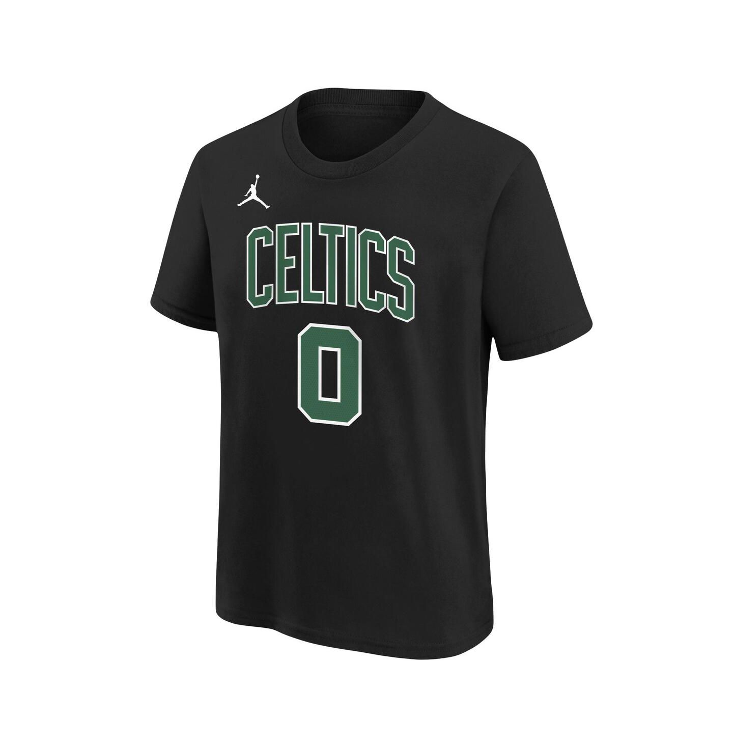 Детская футболка Jordan Jayson Tatum Black Boston Celtics Statement Edition Name & Number Player — фото 3