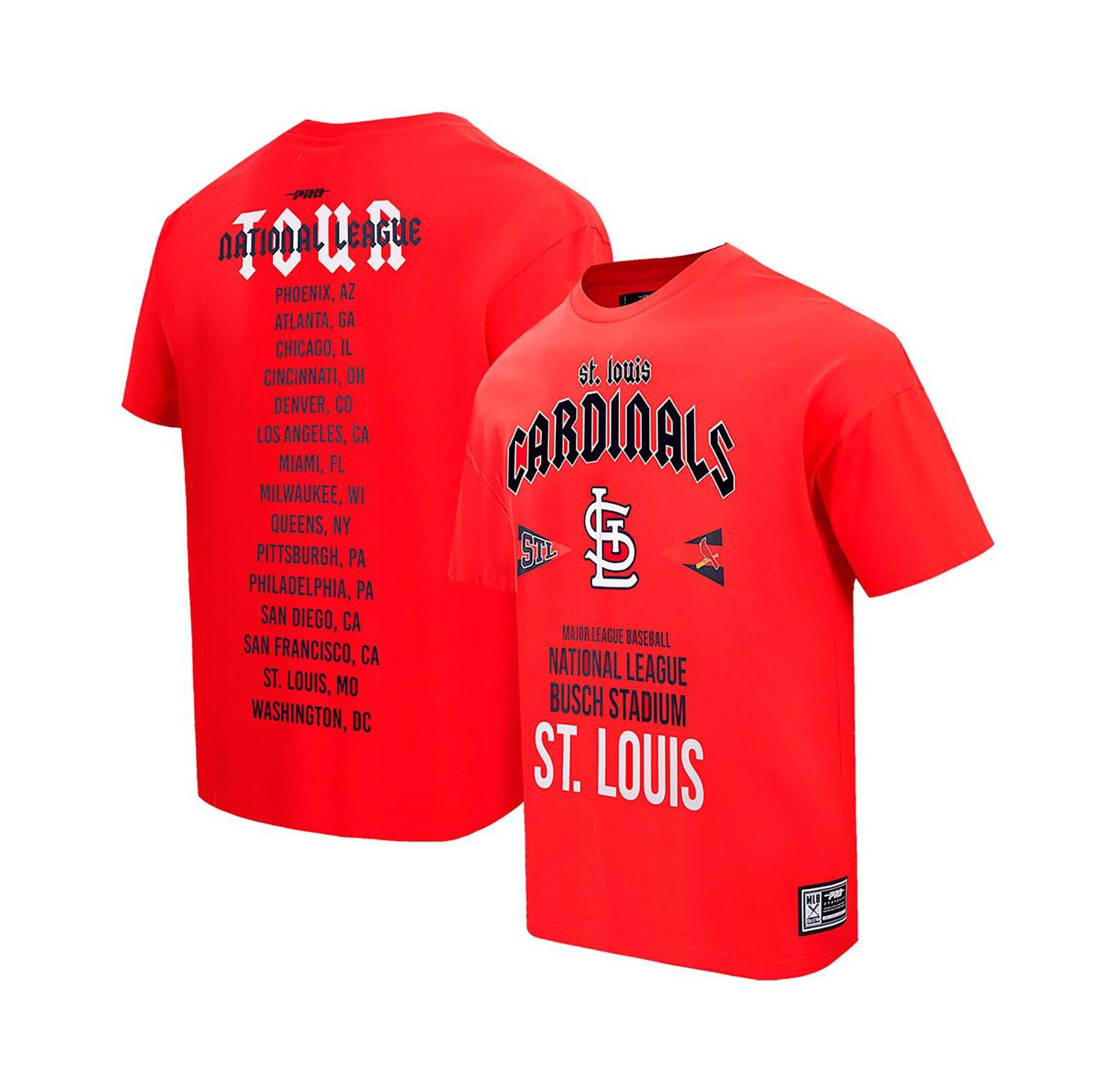 Men's Red St. Louis Cardinals Oversized City Tour T-Shirt