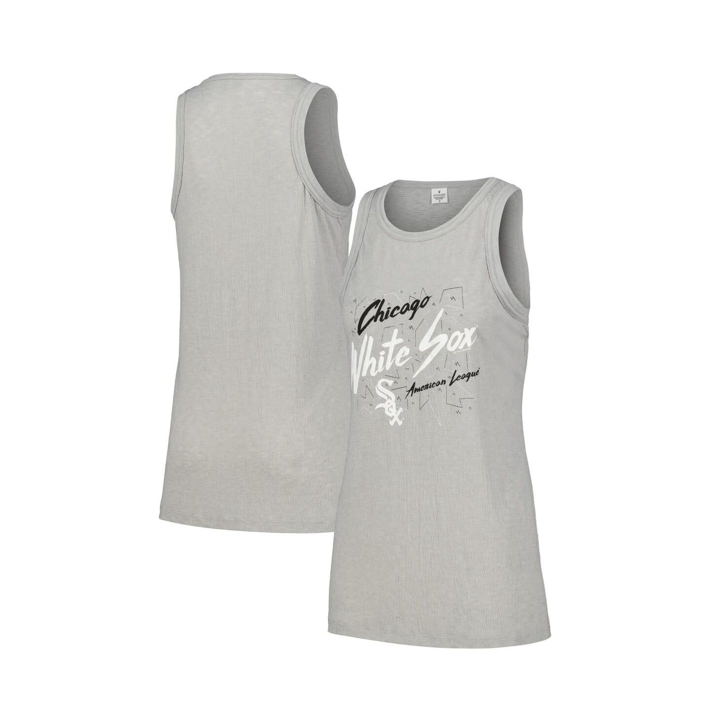 Женский топ Soft As A Grape Gray Chicago White Sox Gauze High Neck — фото 1