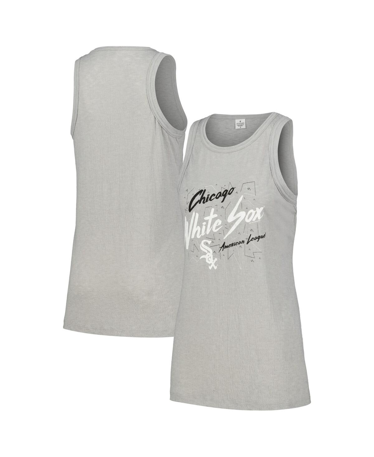 Women's Gray Chicago White Sox Gauze High Neck Tank Top - Gray