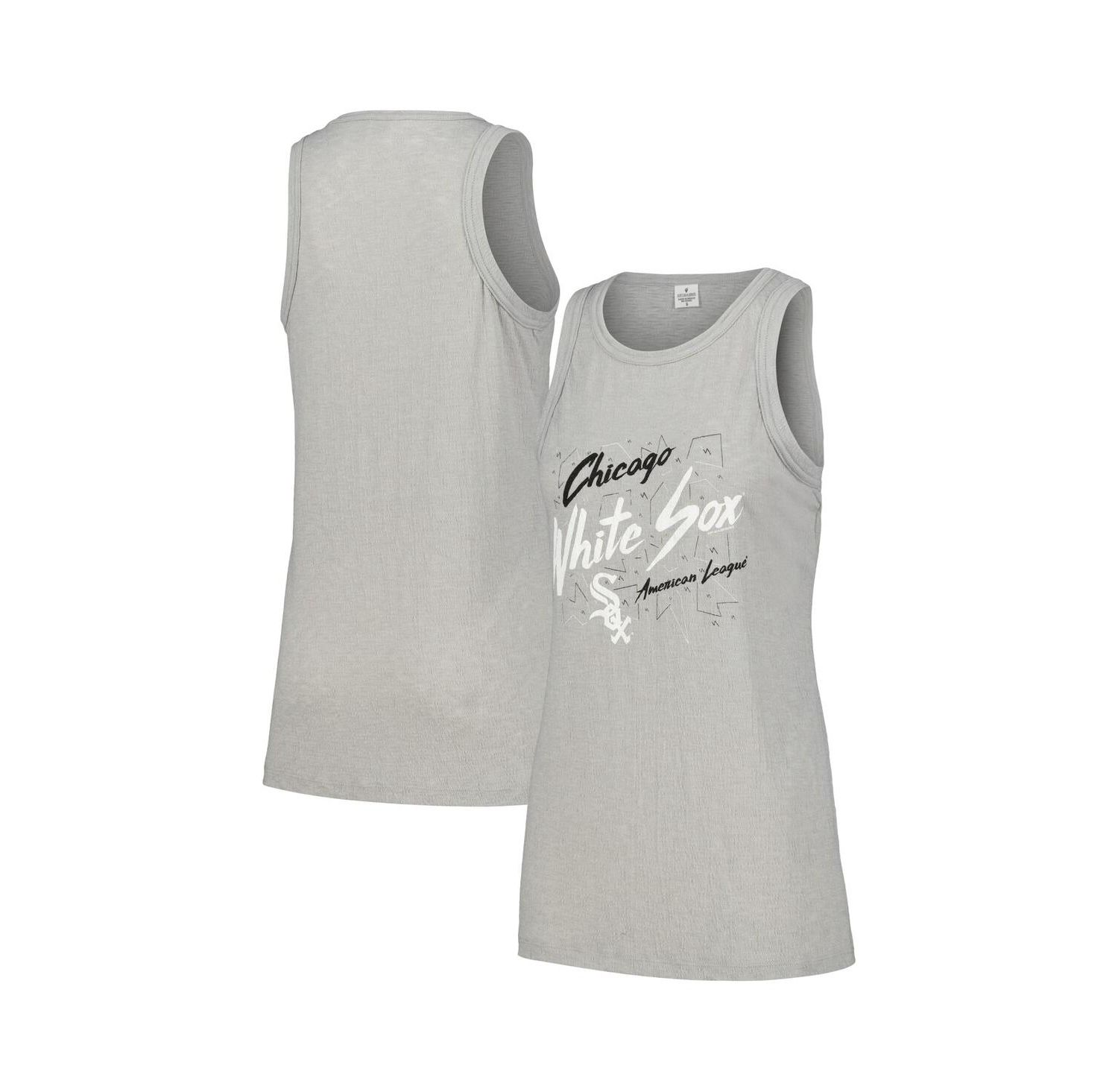 Women's Gray Chicago White Sox Gauze High Neck Tank Top