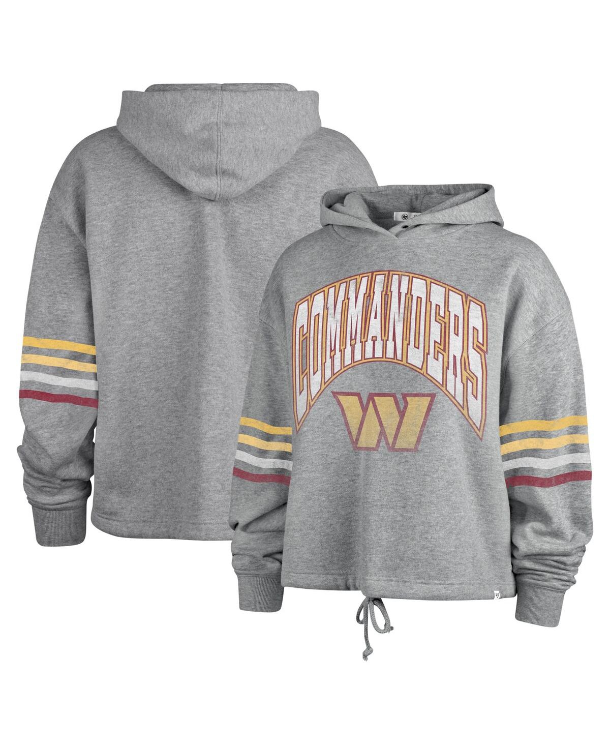 Shop 47 Brand Women's Heather Gray Washington Commanders Upland Bennett Pullover Hoodie