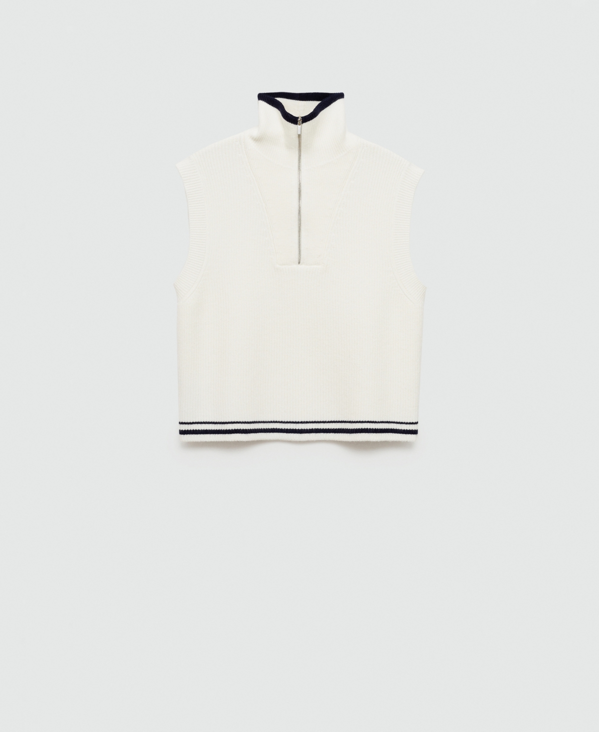 Mango Women's Zipper Detail Knitted Vest