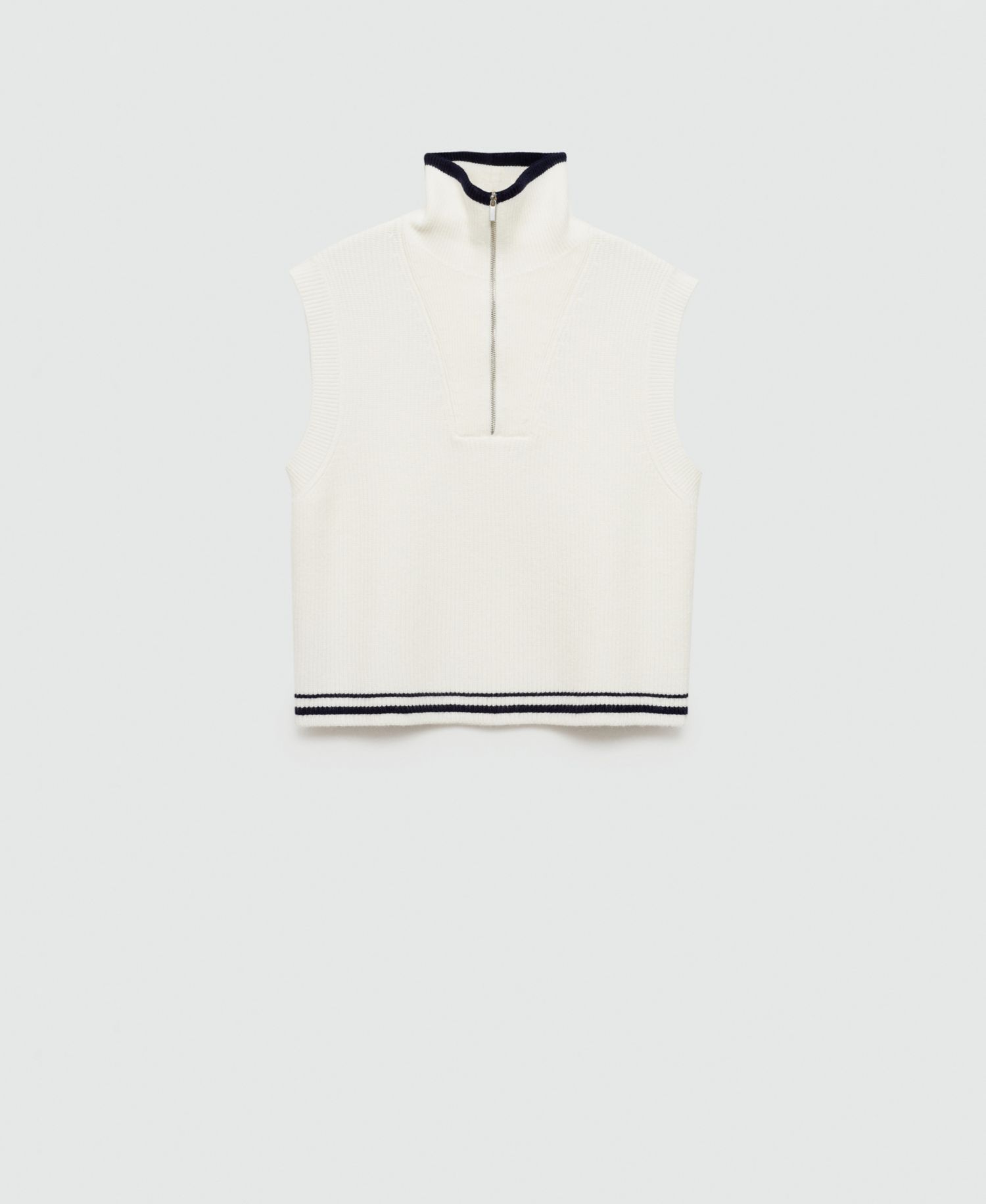Women's Zipper Detail Knitted Vest