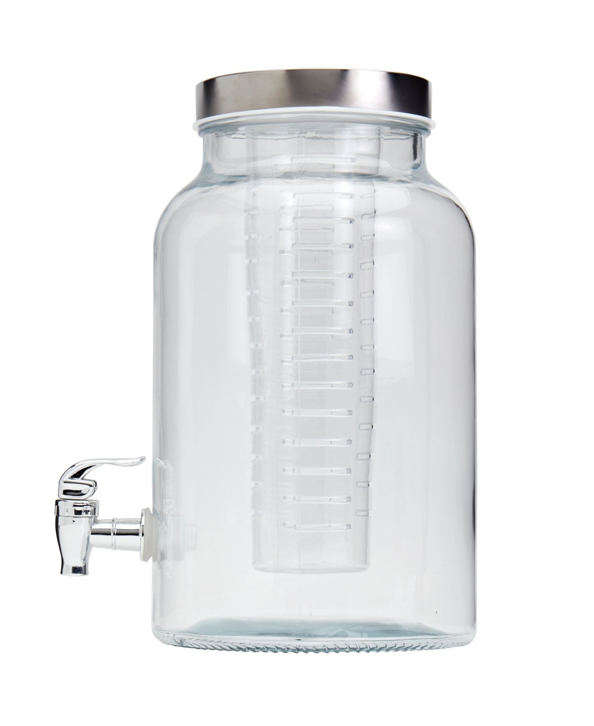 Mason Craft & More 1.5 Gallon Glass Drink Dispenser With Infuser And Screw-off Wide Lid In Clear