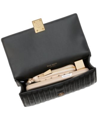 Deco Quilted Leather Mini Flap Chain Crossbody Bag