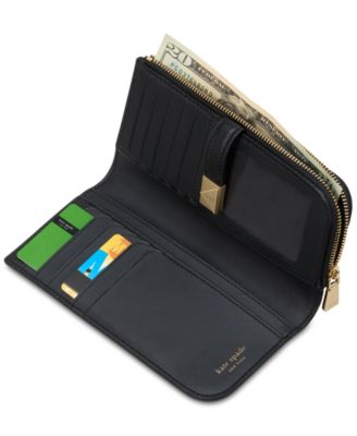kate spade new york Deco Pebbled Leather Zip Slim Wallet kate spade new york Deco Pebbled Leather Zip Slim Wallet
