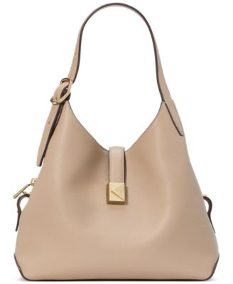 Deco Medium Pebbled Leather Crossbody Tote Bag