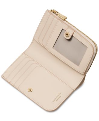 Deco Quilted Leather Compact Wallet