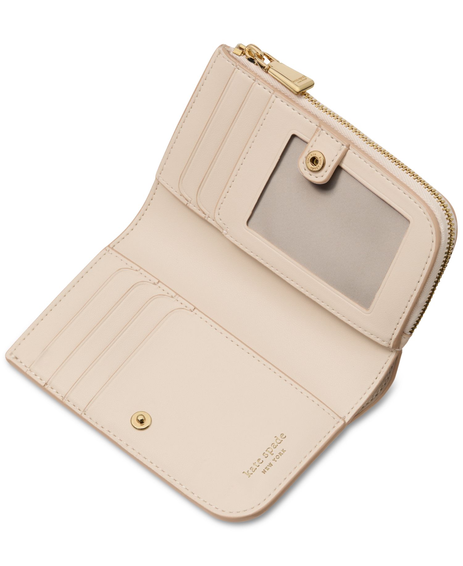 Deco Quilted Leather Compact Wallet