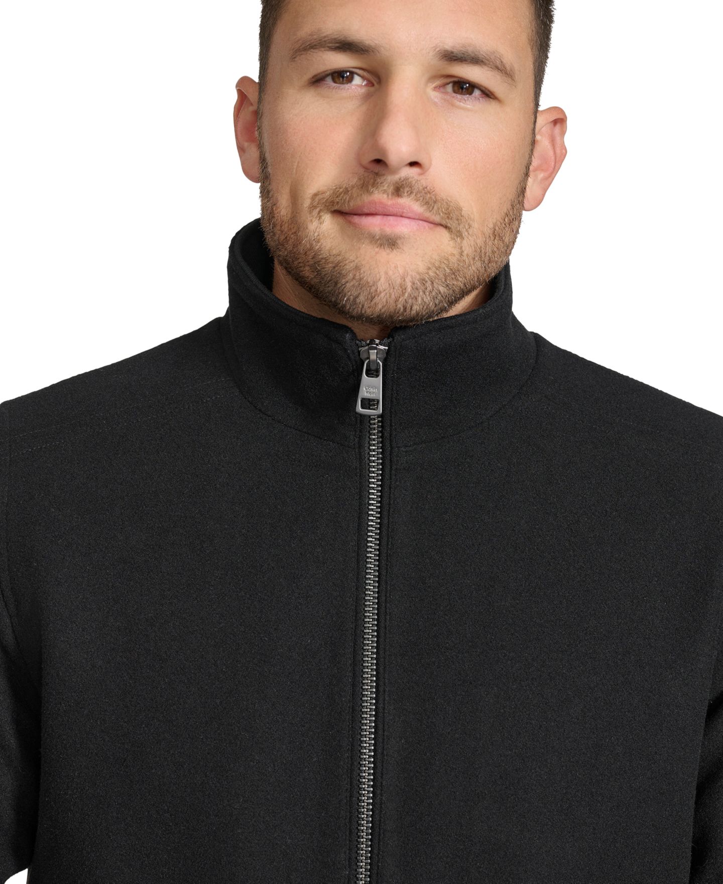 Мужская куртка Calvin Klein Wool Bomber With Knit Trim, цвет: Чёрный — фото 5