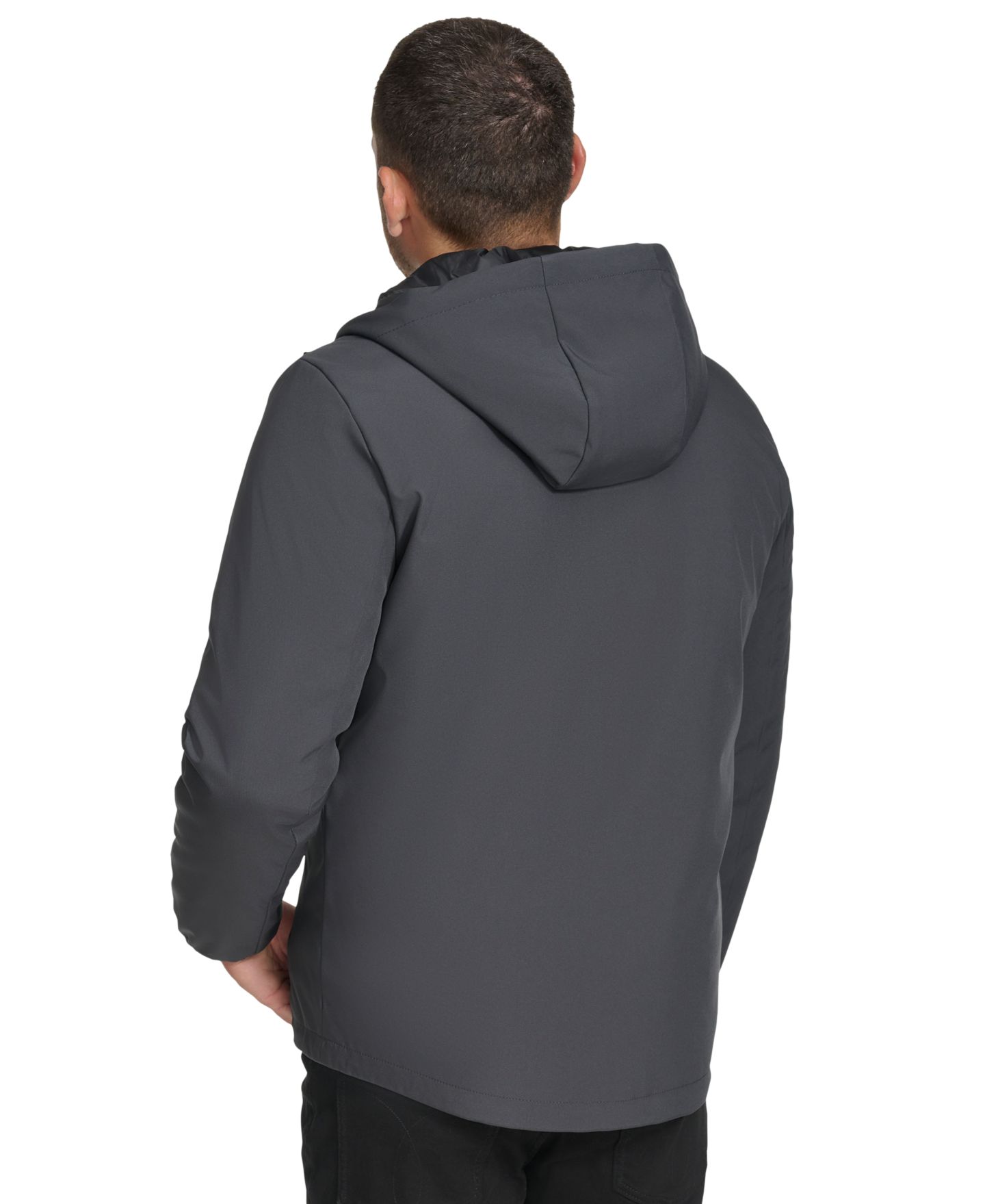 Мужская куртка Calvin Klein Infinite Stretch Water-Resistant Hooded, цвет: Железный — фото 2