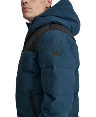 Men's Mixed-Media Puffer Coat, Created for Macy's 