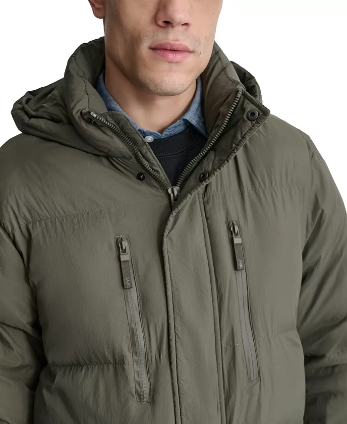 Men's Quilted Hooded Duffle Parka - thumbnail 9