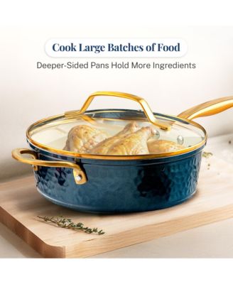 Pro Hammered Collection 13-Piece Ceramic Coating Nonstick Cookware Set