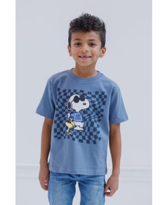 Boys Woodstock Snoopy Charlie Brown 3 Pack T-Shirts