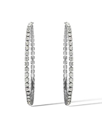 Crystal Lined Hoop Earrings