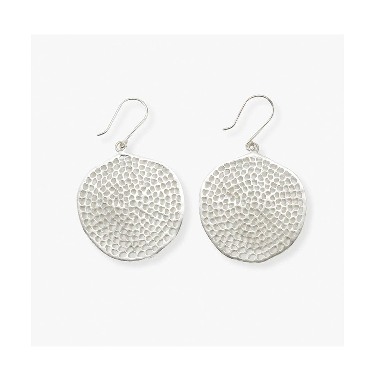 Ink + Alloy Gretchen Large Circle With Holes Earrings Silver - Silver