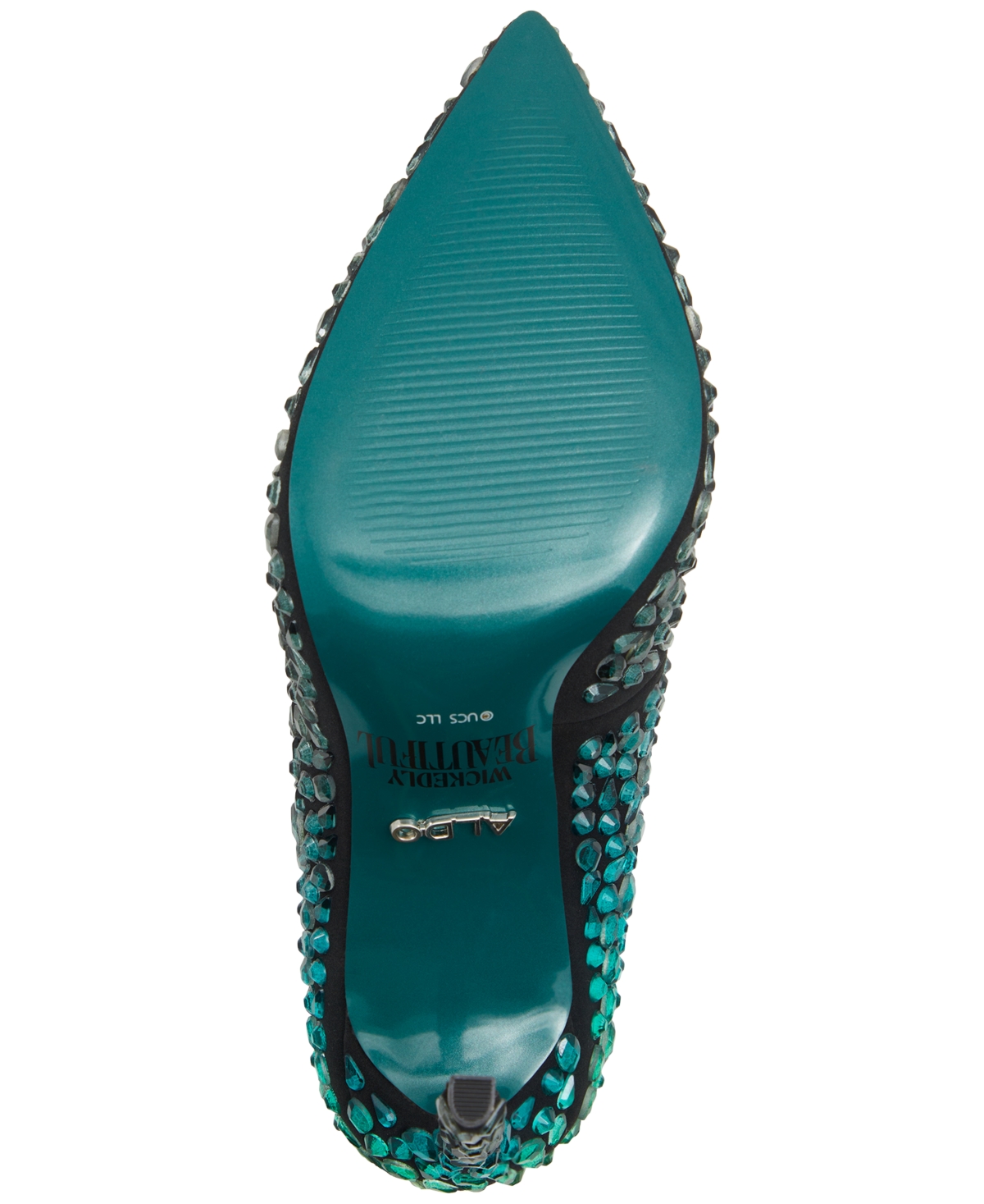 Aldo x Wicked Women's Thegreenelixir Pointed-Toe Rhinestone Pumps -Dark Green Ombre Rhinstone