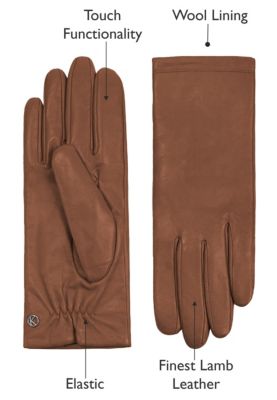 Women`s Premium Lamb Leather Touchscreen Gloves "CHELSEA"