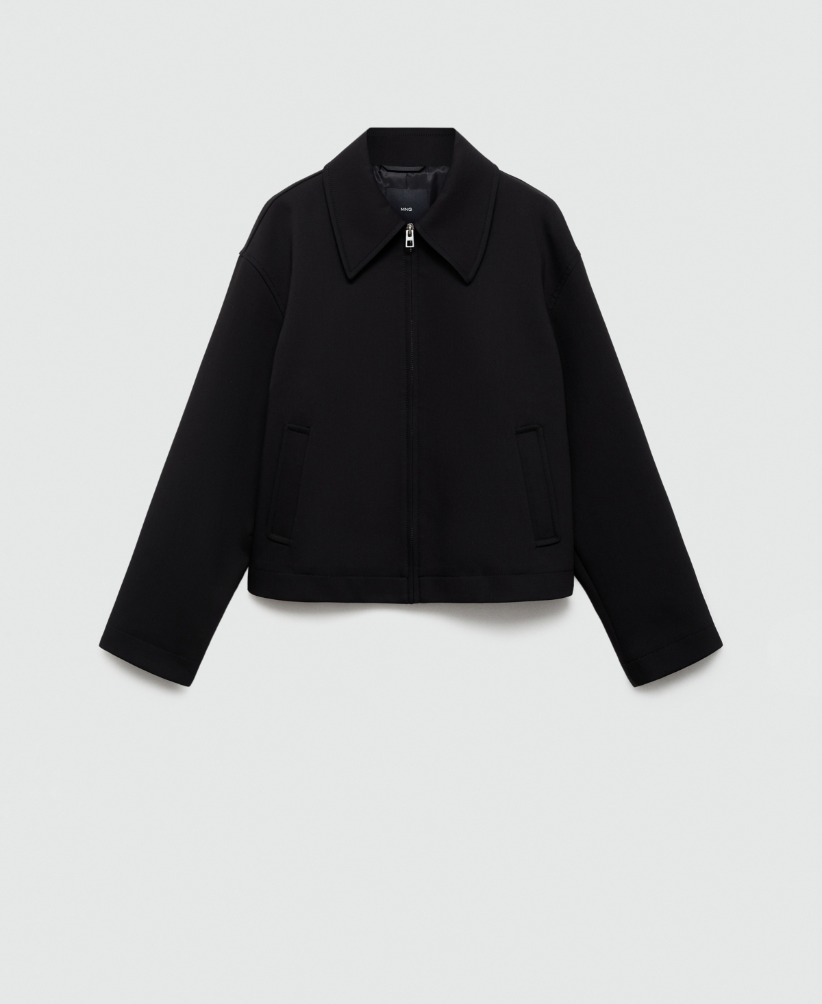 Mango Women's Shirt Collar Cotton Jacket