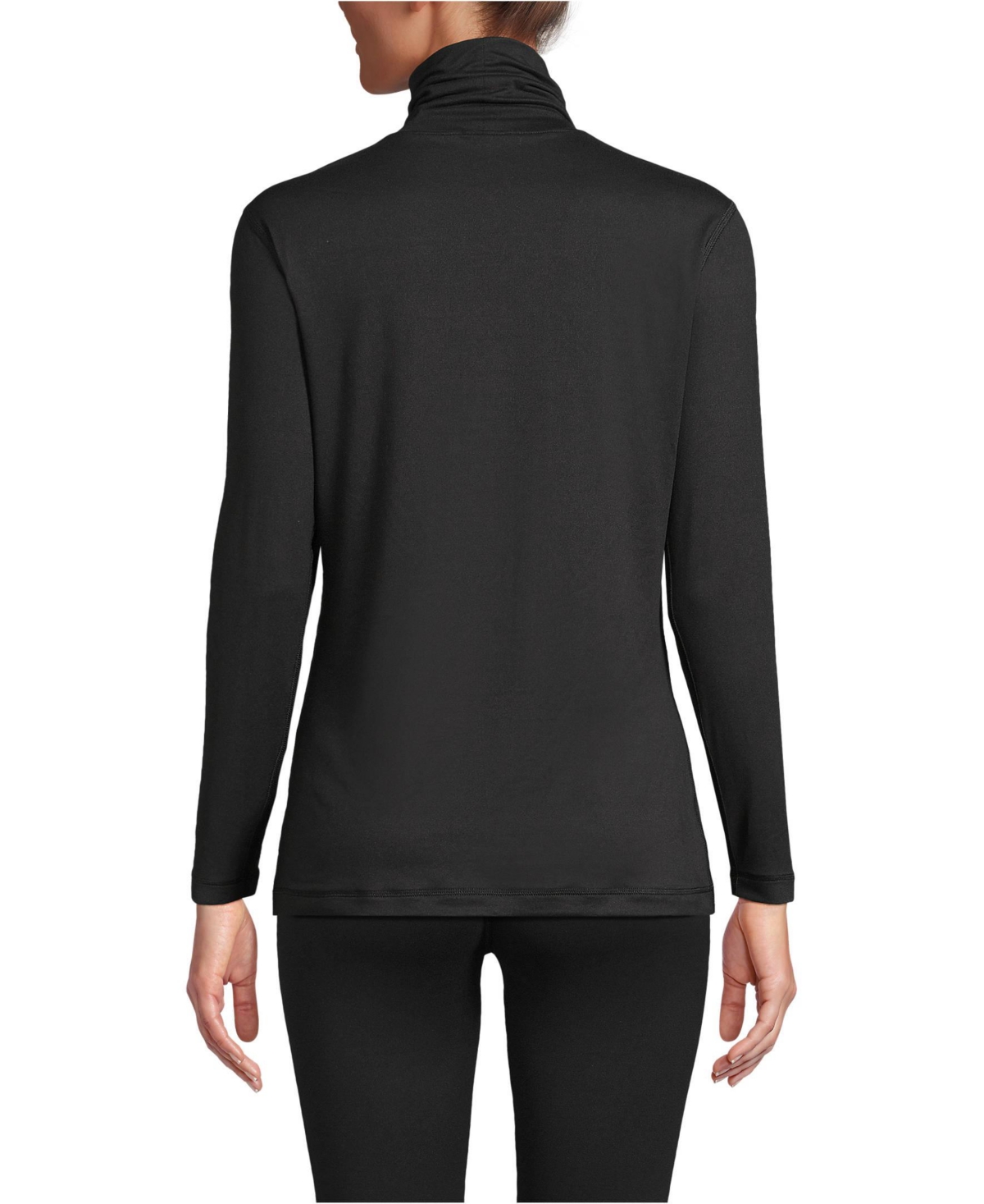 Lands' End Women's Baselayer Cozy Thermaskin Turtleneck Top