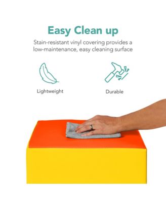 4-Piece Kids Climb & Crawl Soft Foam Block Playset Structures for Child Development