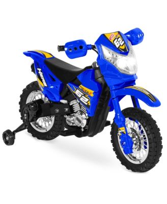 6V Kids Electric Battery Powered Ride On Motorcycle w/ Training Wheels, Lights, Music