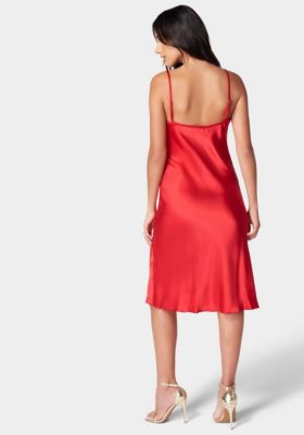 Women's Satin Midi Slip Dress