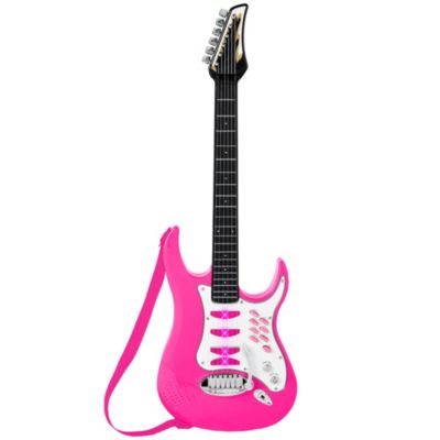 Kids Electric Musical Guitar Toy Play Set w/ 6 Demo Songs, Whammy Bar, Microphone