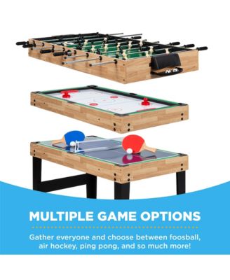 2x4ft 10-in-1 Combo Game Table Set w/ Hockey, Foosball, Pool, Shuffleboard, Ping Pong
