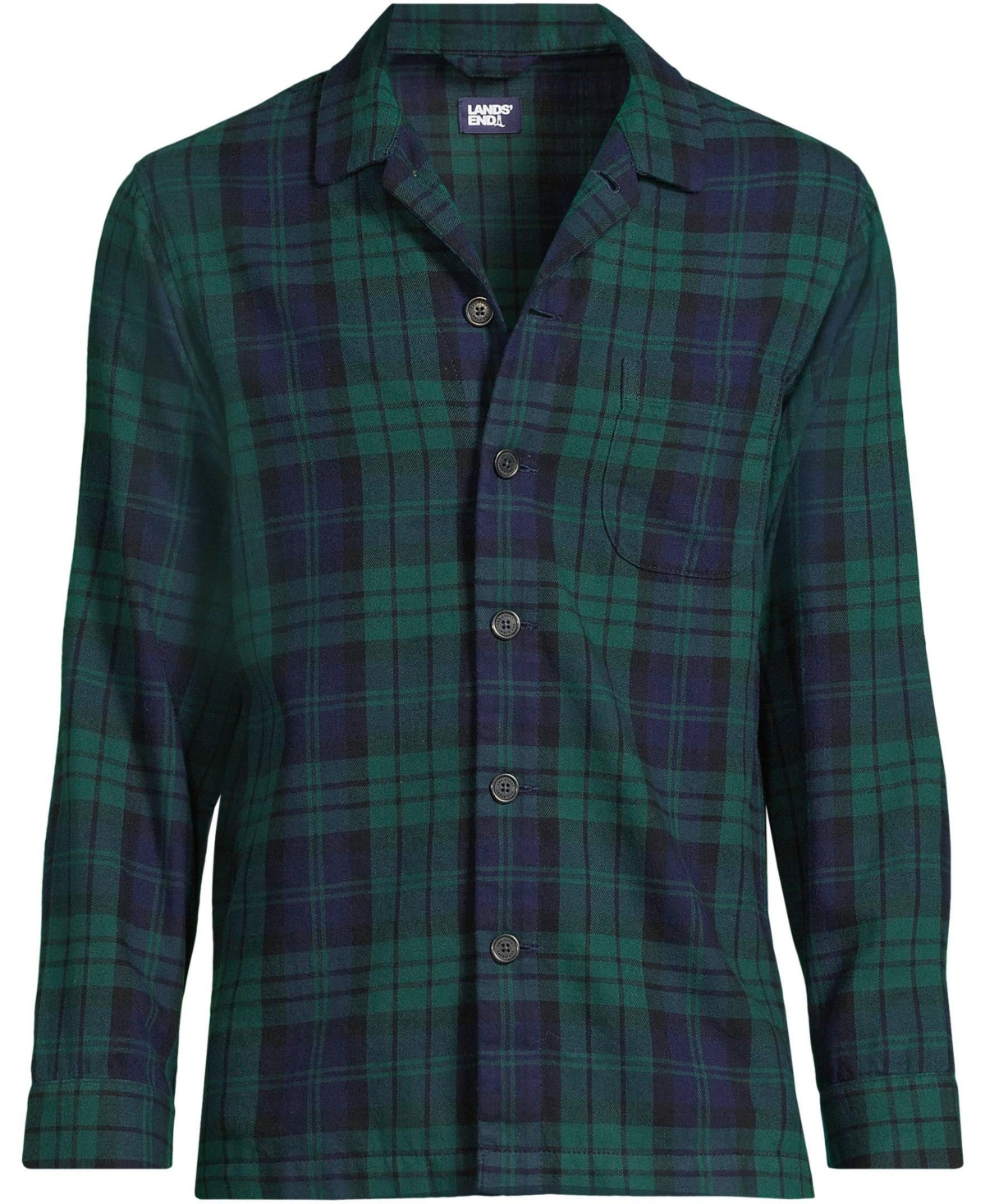Lands' End Men's Classic Fit Flannel Pajama Shirt