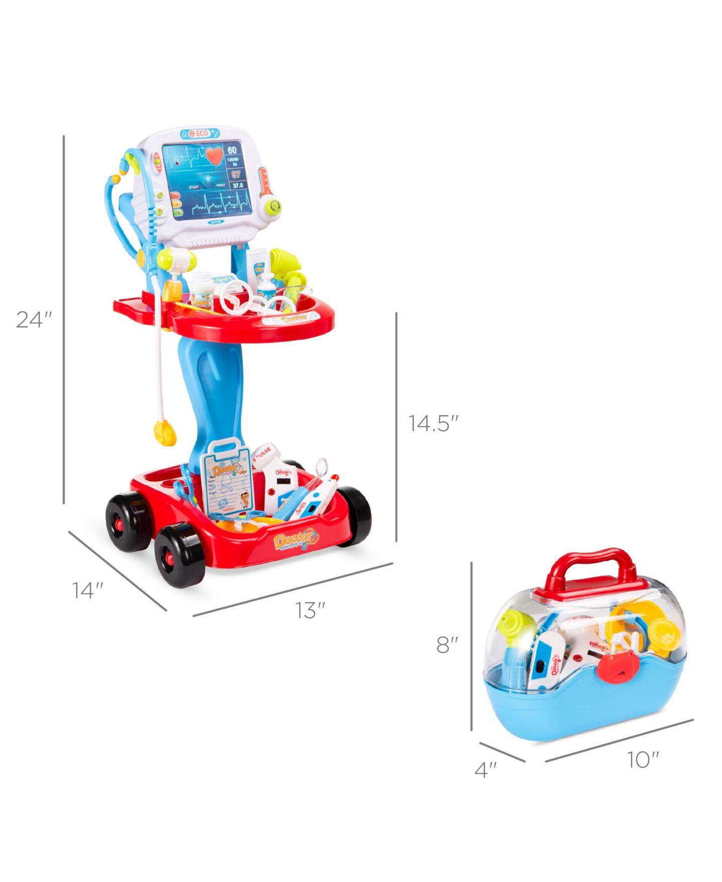 Детские игрушки Best Choice Products Doctor Mobile 17-Piece Kit, Ages 3+, цвет: Синий — фото 5