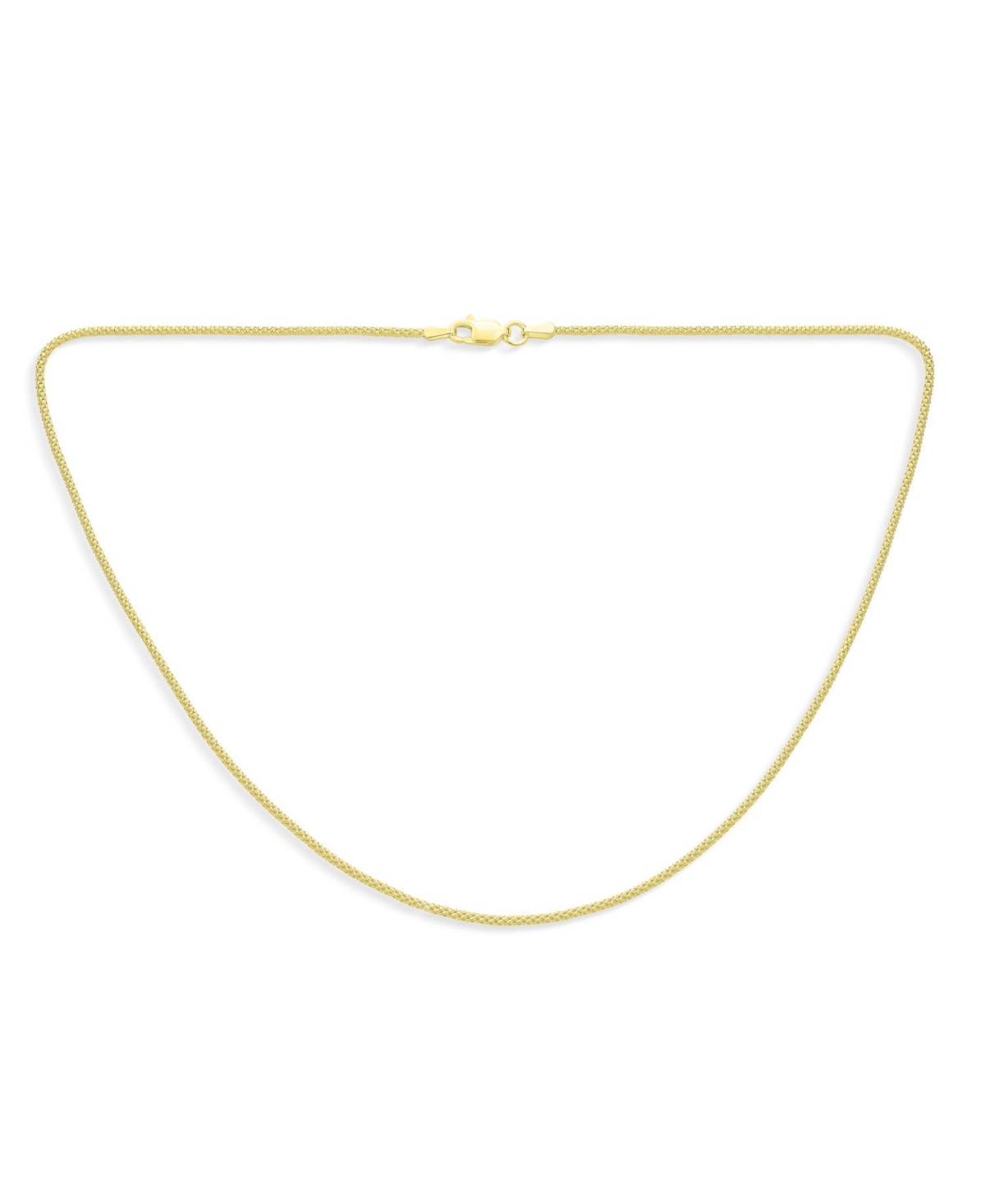 Bling Jewelry 3mm Bali Style 14k Gold Plated Sterling Silver Caviar Coreana Popcorn Chain Necklace