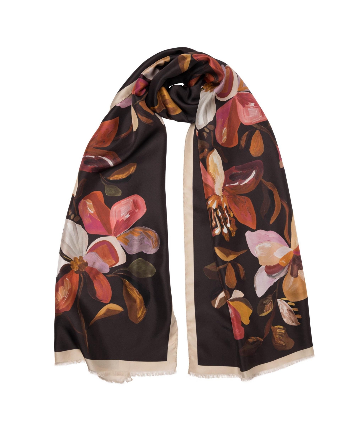 Eloisa - Large Silk Scarf for Women - Green