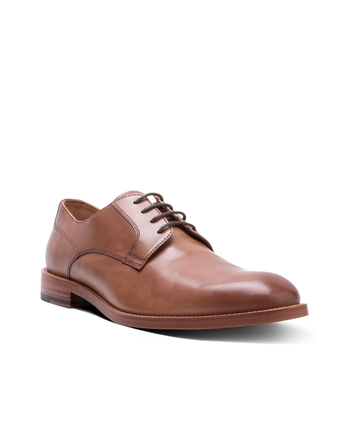 Men's Hastings Dress Lace-Up Plain Toe Derby Leather Shoes - Cognac
